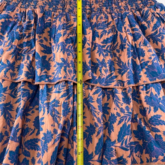 Universal Thread Women's Short Tiered Ruffle Pink Blue Floral Skirt - Size L - Picture 3 of 5